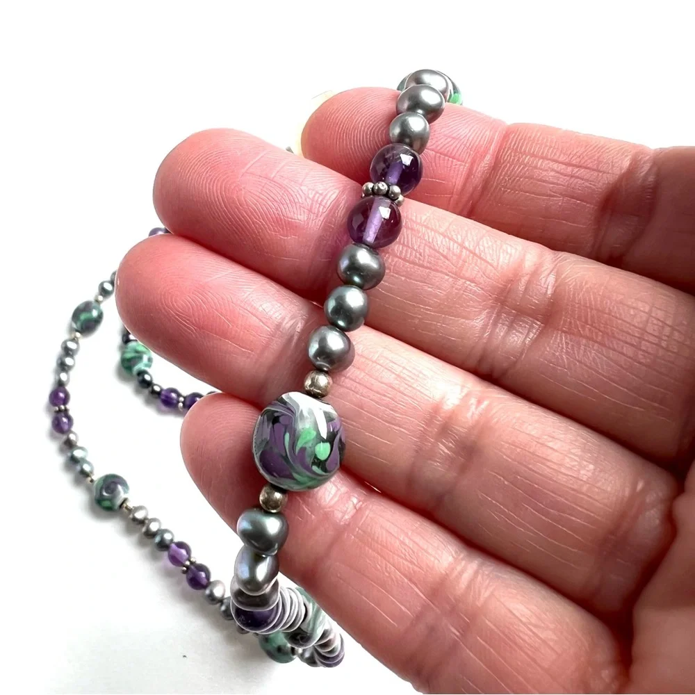 Amethyst Necklace Bracelet Earring Set